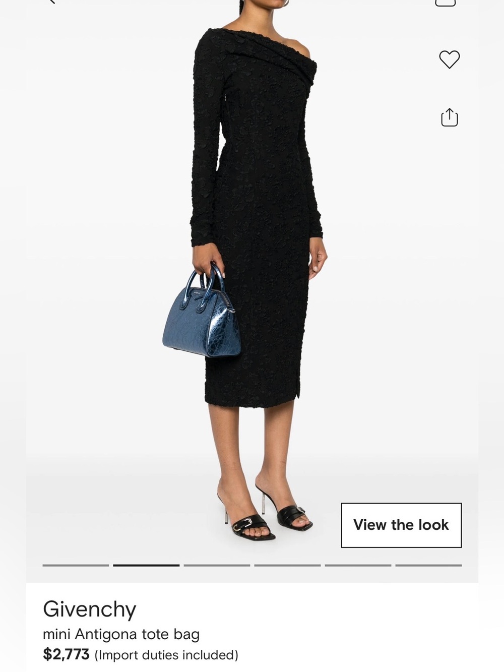 Givenchy Mini Antigona Metallic Blue